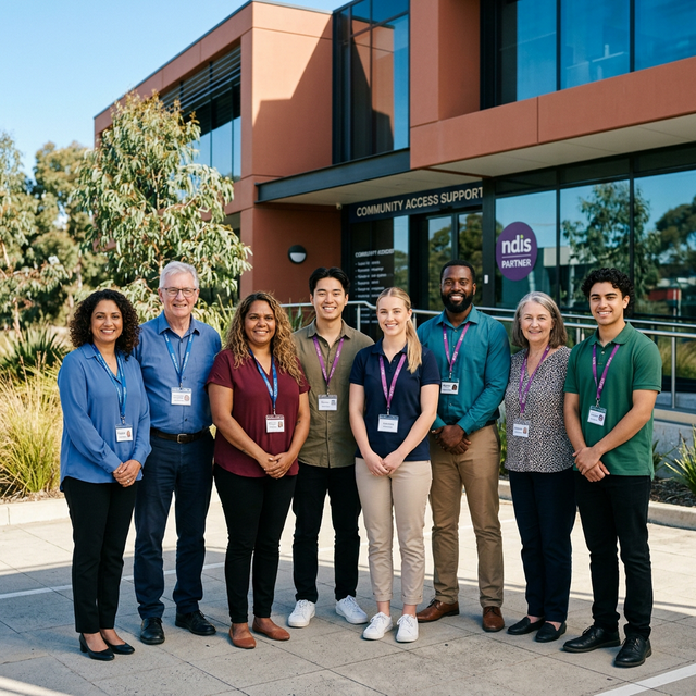 Elevate Support team helping a participant